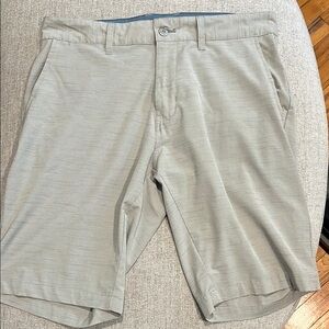 Burnside Gray Flat Front Shorts Lightweight Casual